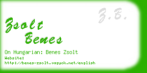 zsolt benes business card
